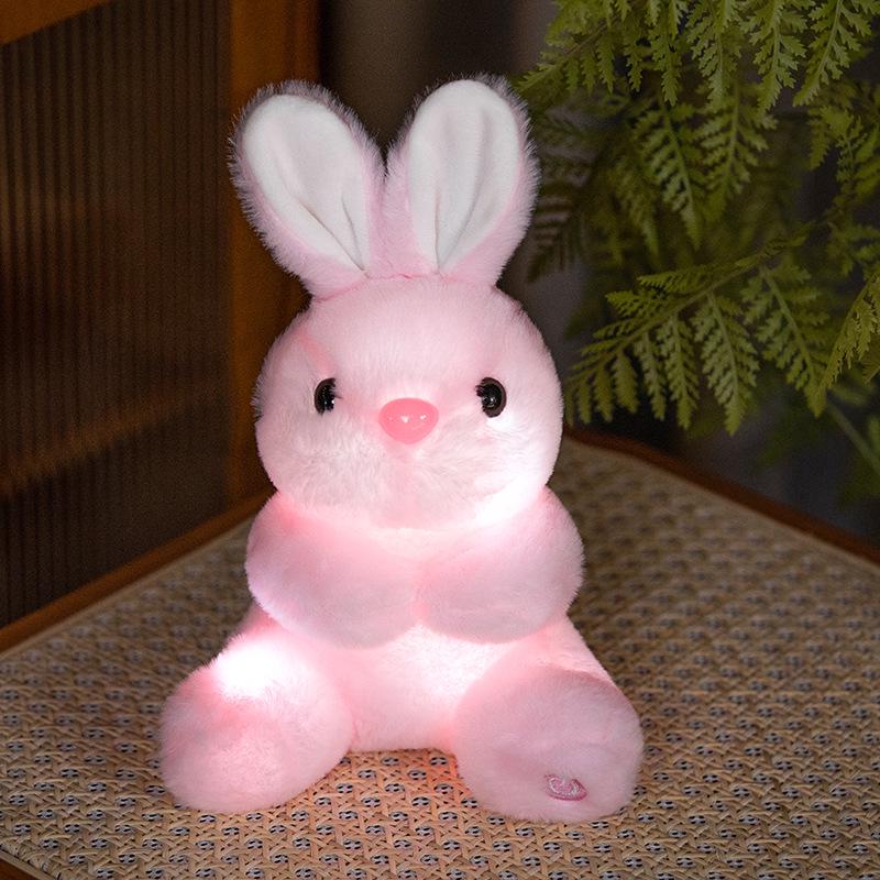 Creative Luminous Rabbit Plush Toy Night Light for Kids