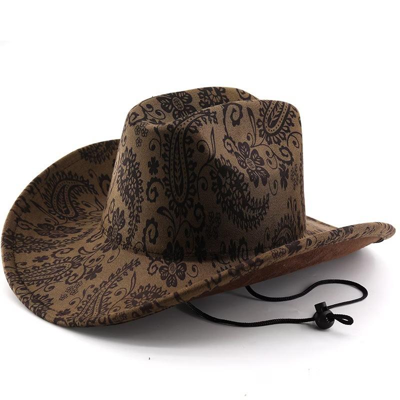 New cashew western cowboy hat retro felt hat Tibetan men's and women's hats American hood