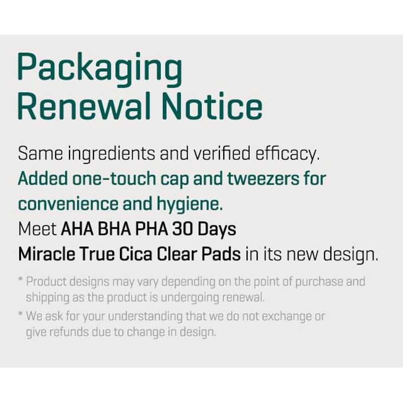 SOME BY MI - AHA, BHA, PHA 30 Days Miracle Truecica Clear Pad