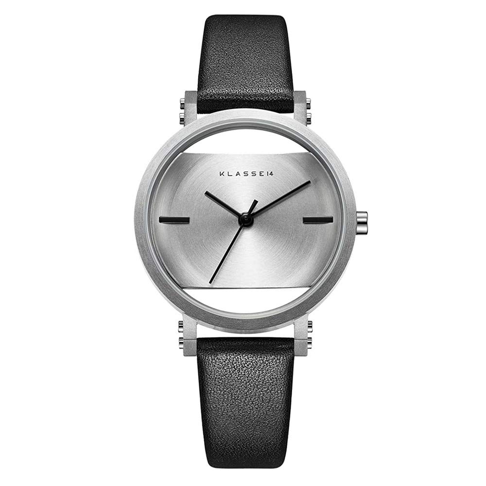 KLASSE14 Skeleton Watch with Replacement IM18SR001W [KLASSE14] Women s Strap, Rubber/Leather, Black/Silver, [Used]