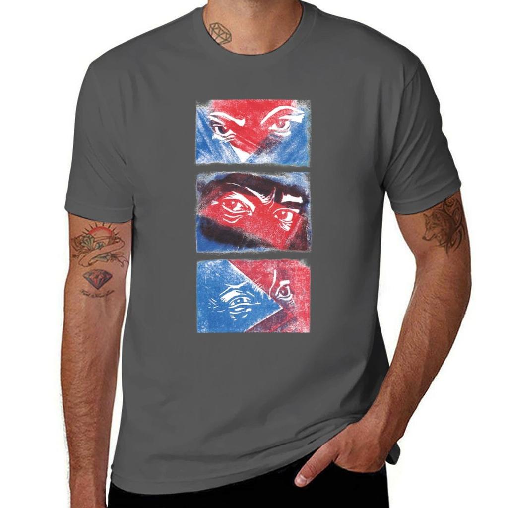 Orson Welles Eyes Triptych TShirt Worker Basic Short Sleeve Tee