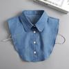 Women Detachable Cotton Clothes Accessories Lapel Shirt Fake Collar Blouse False Collar