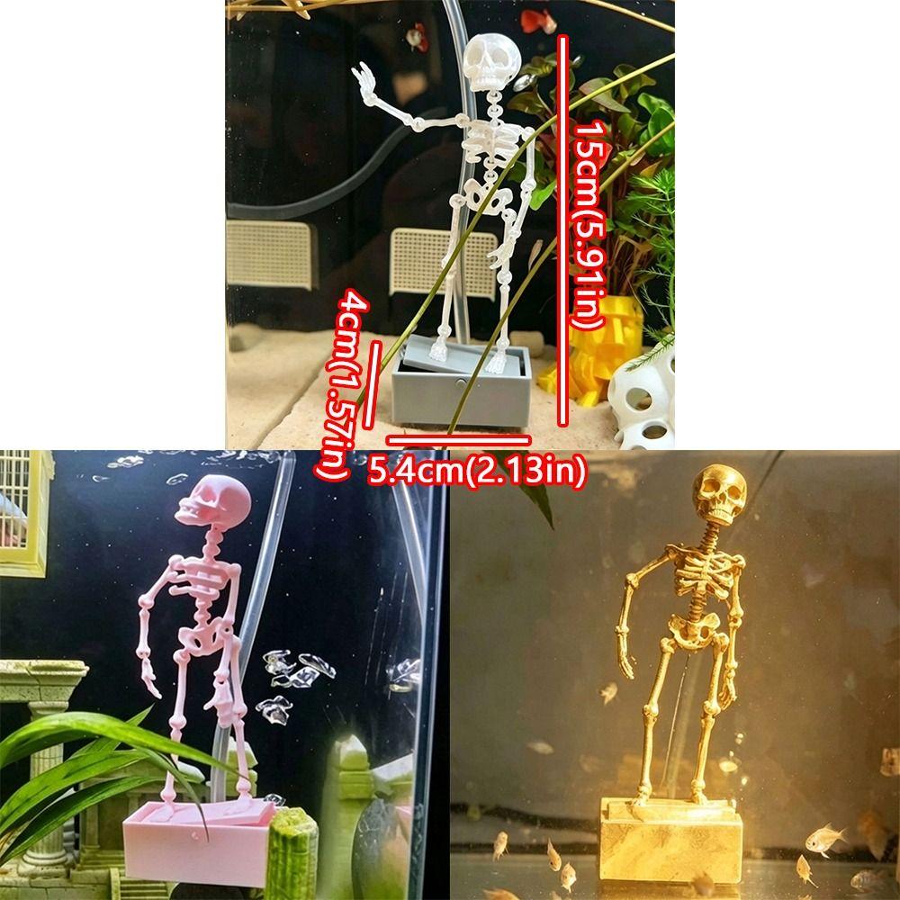 Air Driven Dancing Skeleton Aquarium Bubbler Plastic Movable Oxygen Skeleton Aquarium Tank