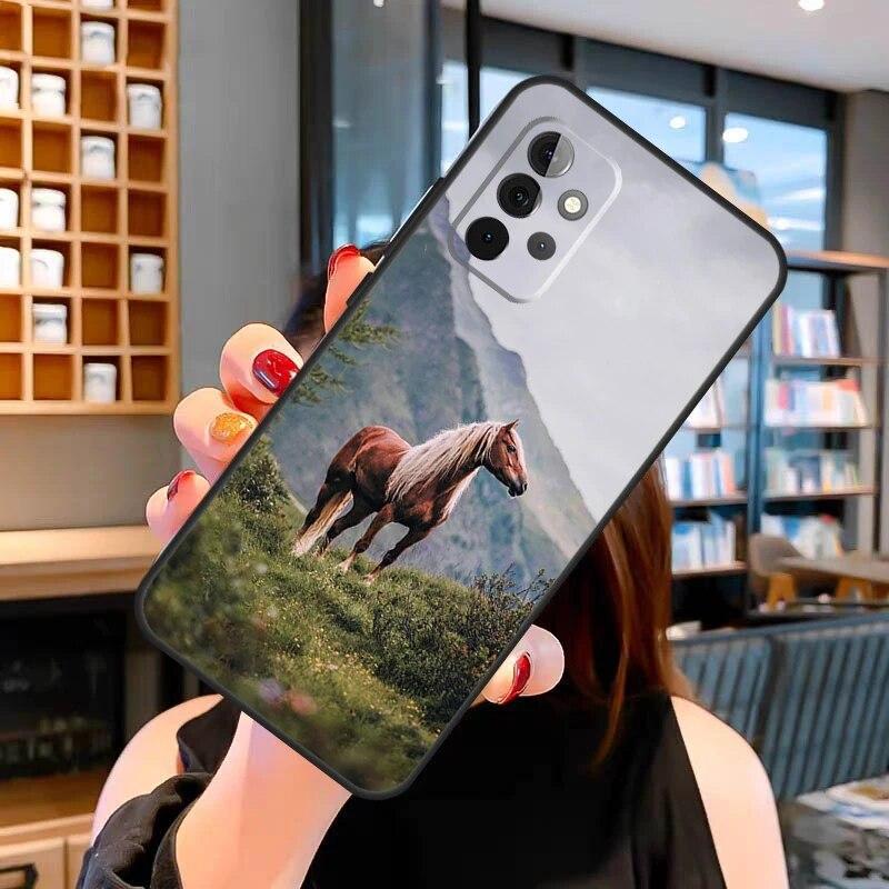 Pouzdro na telefon Horse pro iPhone Samsung Galaxy Redmi Xiaomi Oppo OnePlus Note SA 7 8 9 10 11 12 13 14 20 21 22 23 53 54 Pro Max Plus Ultra TPU Soft