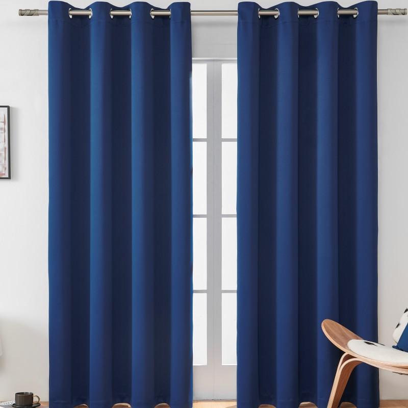 Shaoxing Curtain Fabric Curtain Solid Color High Precision Full Blackout Curtain Finished Black
