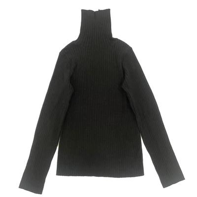 Yumetenbo Long Sleeve Colorful Rib Turtleneck Knit Top for Women In Their 30s, 40s, and 50s. Long Sleeves, Fall, Spring, and Winter.