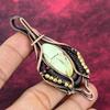 Lemon Chrysoprase Pendant Natural Gemstone Pendant Copper Wire Wrapped Jewelry