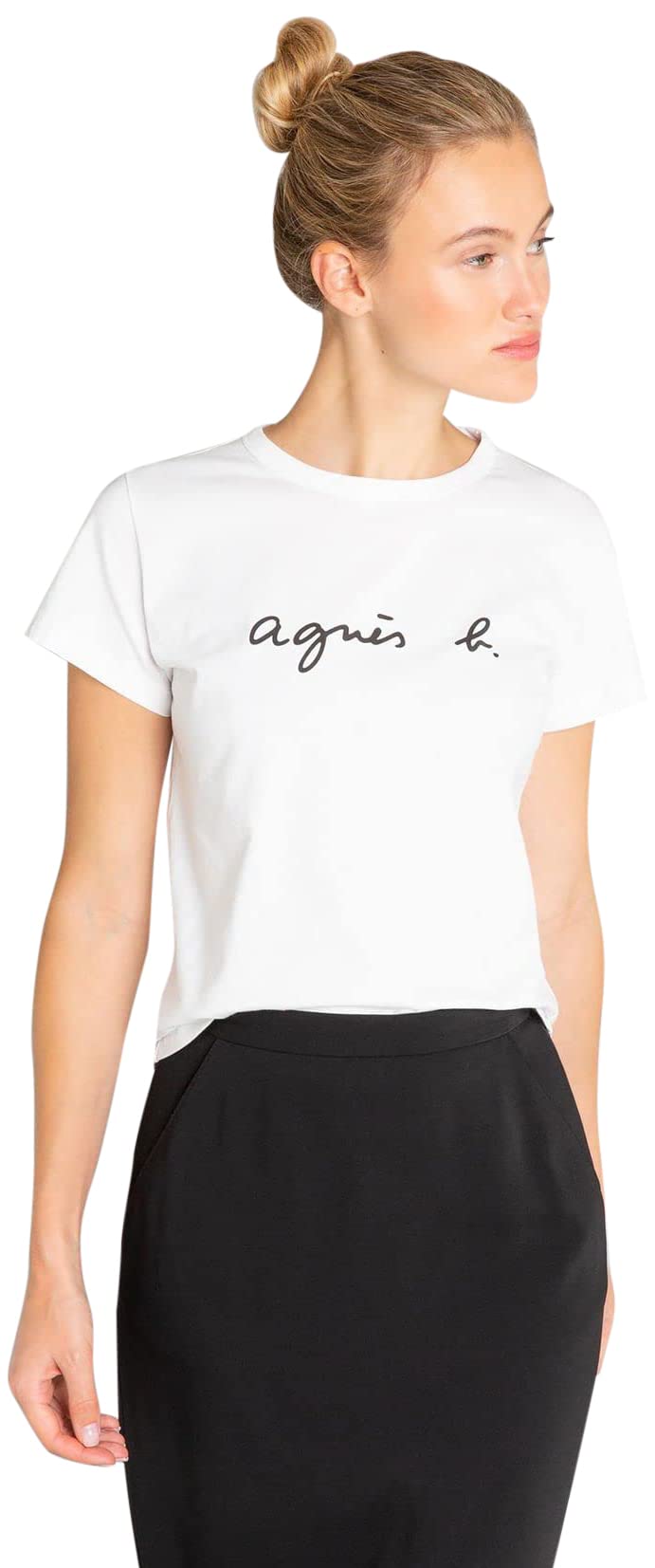 

Logo short S137 2653S137 white [agnes b.] T-shirt, sleeves, TS, women s, 2, белый