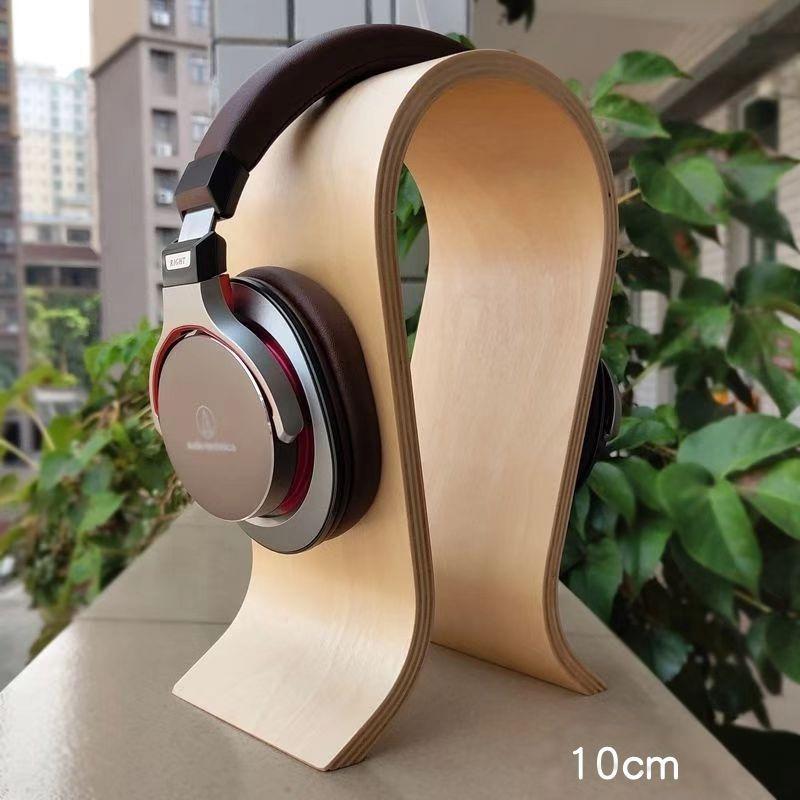 Head Mounted Headphones Solid Wood Storage Holder Walnut Birch U-shaped Eardphone Storage Stand Headset Display Rack Decoration