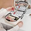 Portable Beauty Storage Case Elegant Make Up Organizers with Double Layer Convenience for Students and Travellers