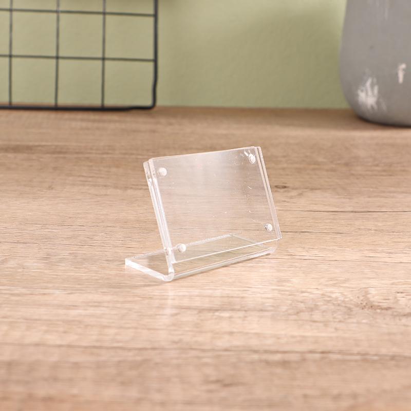 Acrylic Desktop Display Frame Table Card Sign Collection Photo Protection Holder Magnetic Album Postcard Souvenir Display Stand
