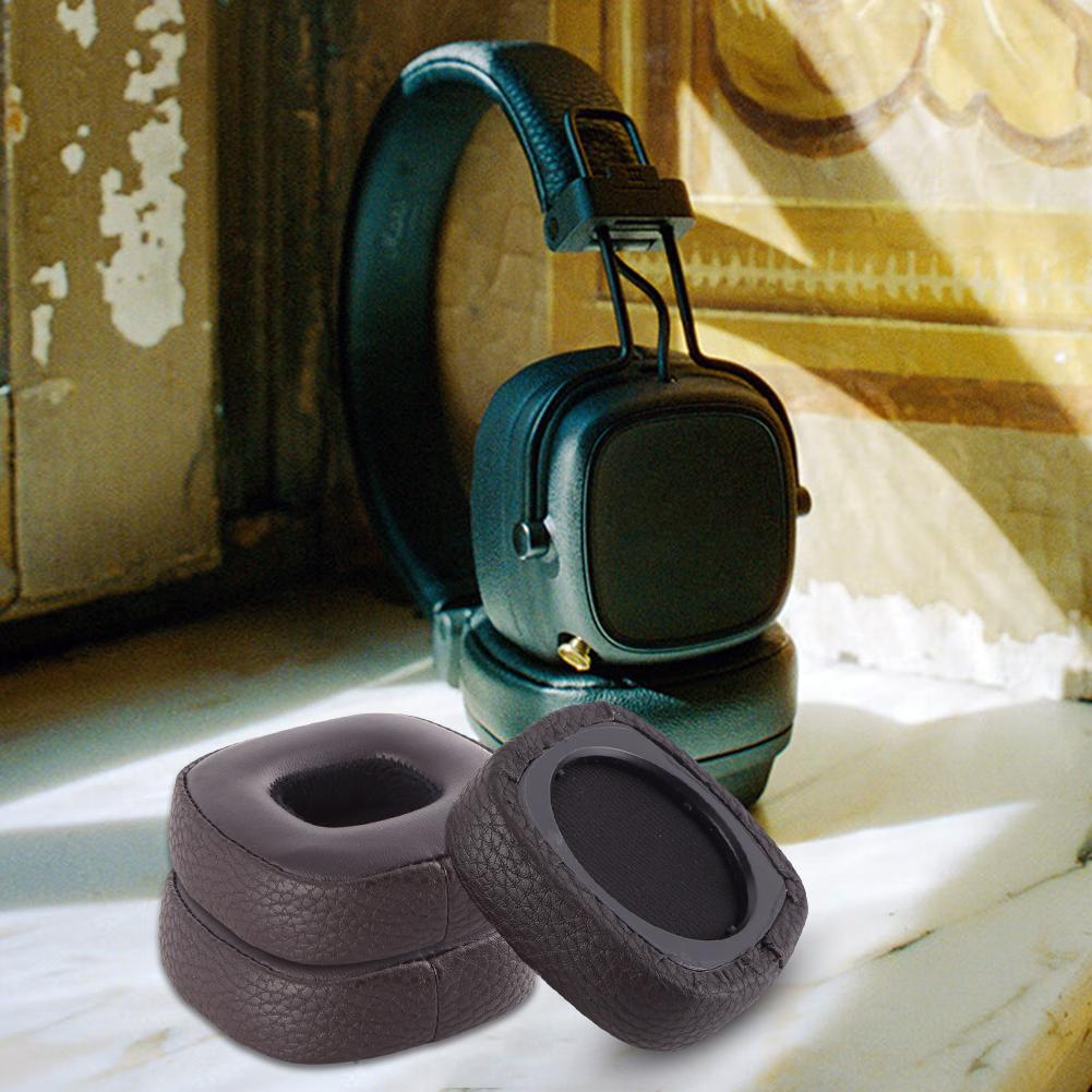 1 Paar Ersatz-Ohrpolster Kissen Proteinleder Headset-Ohrpolster Ohrschalen Abdeckung Reparaturteile für Marshall Major 4 / Major IV