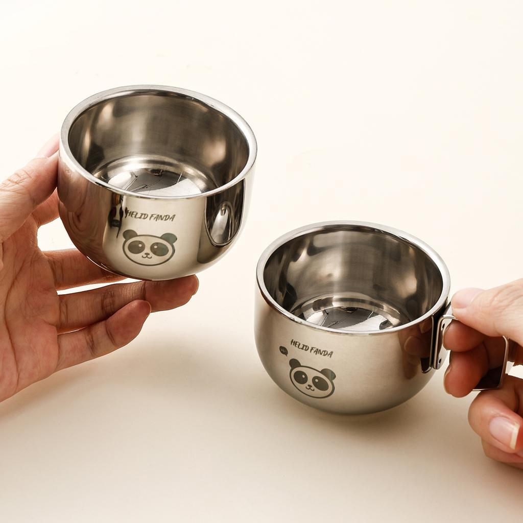 100ml Hot Tea Coffee Mugs Double Layer Water Cup 304 Stainless Steel Cup Kid Drinkware Restaurant Kindergarten Cup