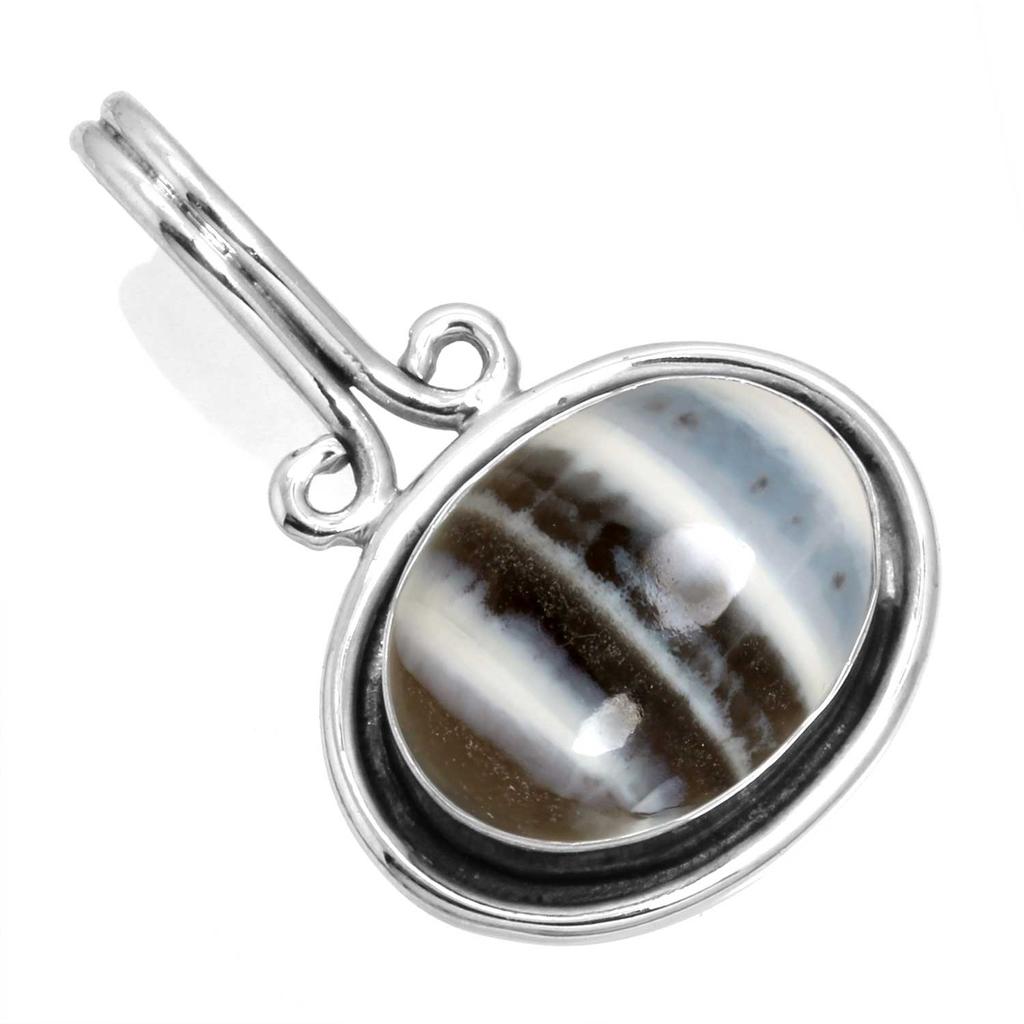 925 Sterling Silver Pendant Women Handmade Jewelry Valentine's Day Gift Amazonite Angelite Blue Opal Botswana Agate Mohave Azurite Chrysocolla