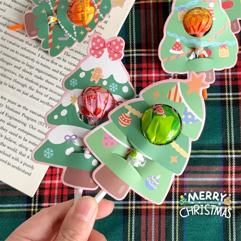 Inspirationskarte mit Weihnachtslutscher und ermutigender Segensbotschaft