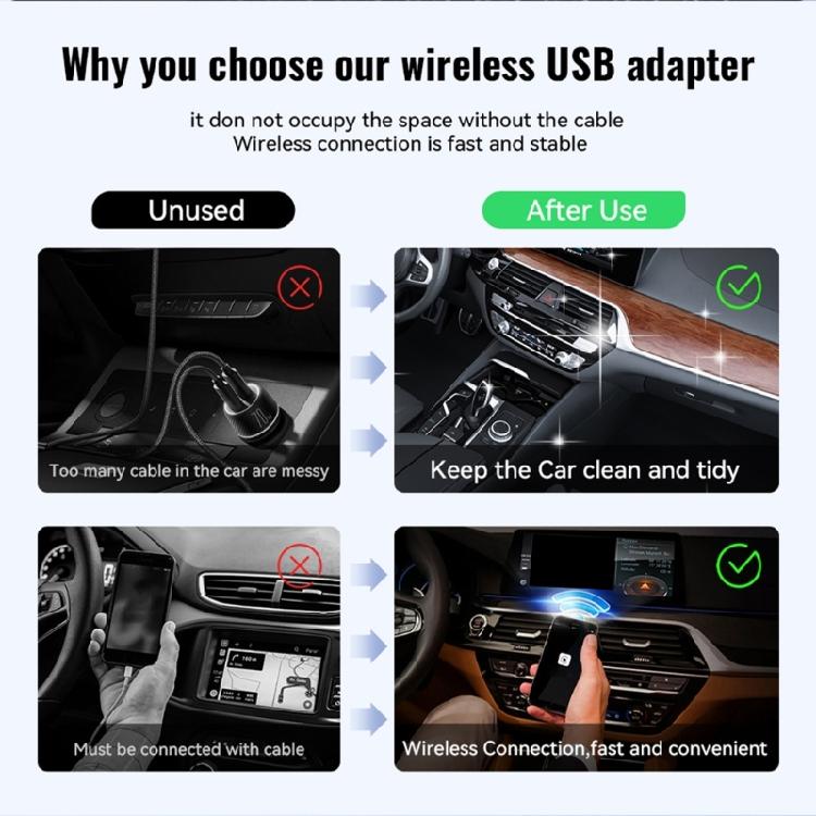 Wireless Adapter for Smartphones Stable Fast Connectings for Convert Wired to Wireless Dongle