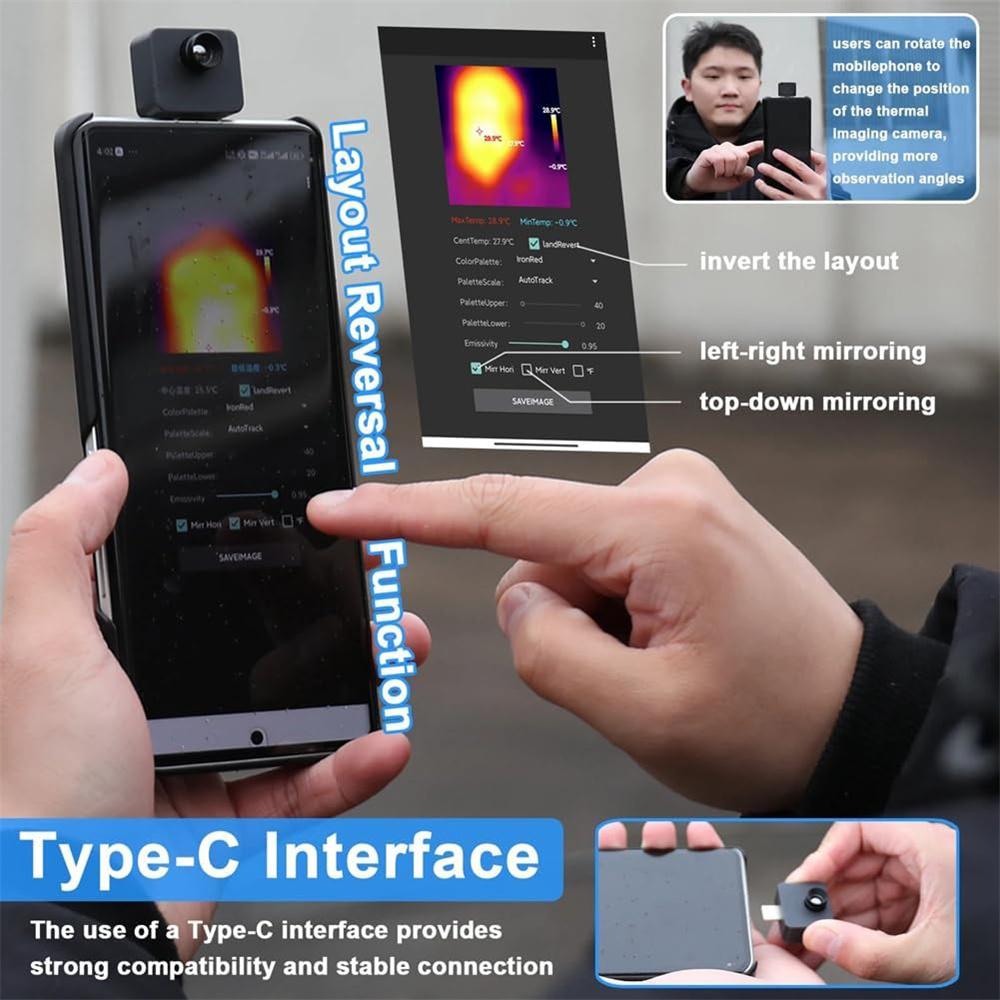 Infrared Thermal Imaging Camera IR Imager Type-C For Android Cell Phone TIOP02