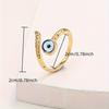 Y2K Punk Adjustable Ring, Copper Material with Synthetic Zirconia Mosaic, Fashion Eye Decoration for Party Music Festival Halloween Occasion