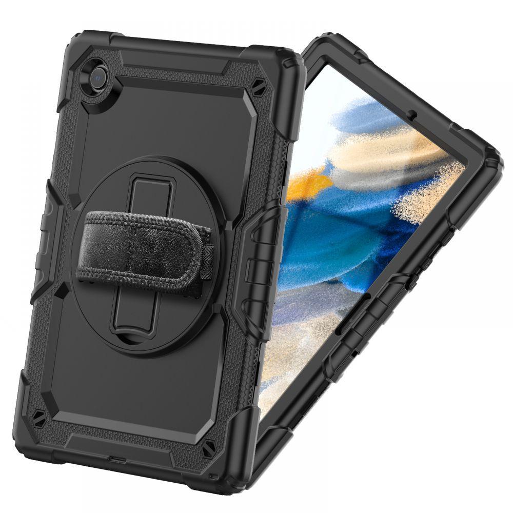 Case for Samsung Galaxy Tab A8 10.5 SM-X200 SM-X205, Armored Rotating 360, Black