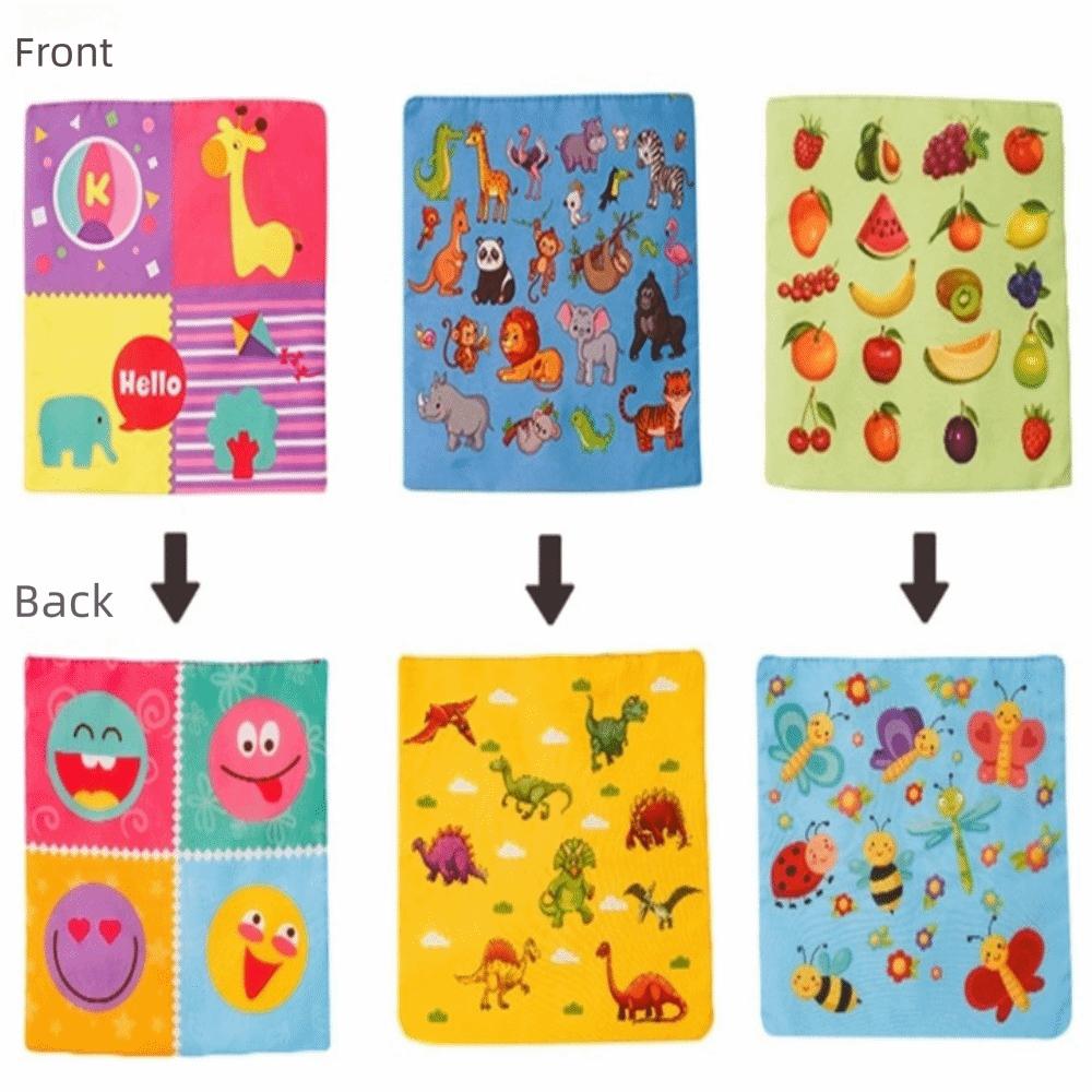 Colorful Montessori Toy Soft Fabric Sensory Toy Baby Activity Toy Magic Tissue Box  Early Education