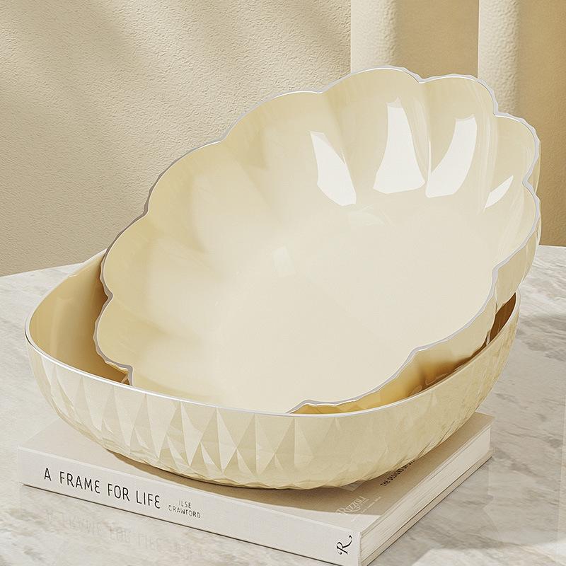 Fruit Plate Living Room Household Coffee Table Fruit Basket High-End Light Luxury Dried Fruit Snack Plate Snack Candy Basin