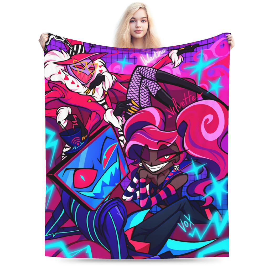 Relax Alastor Vox Blankets Quality Soft Warm Hazbines Hoteles Bedding Throws Autumn Students Couch Chair Fashion Bedspread