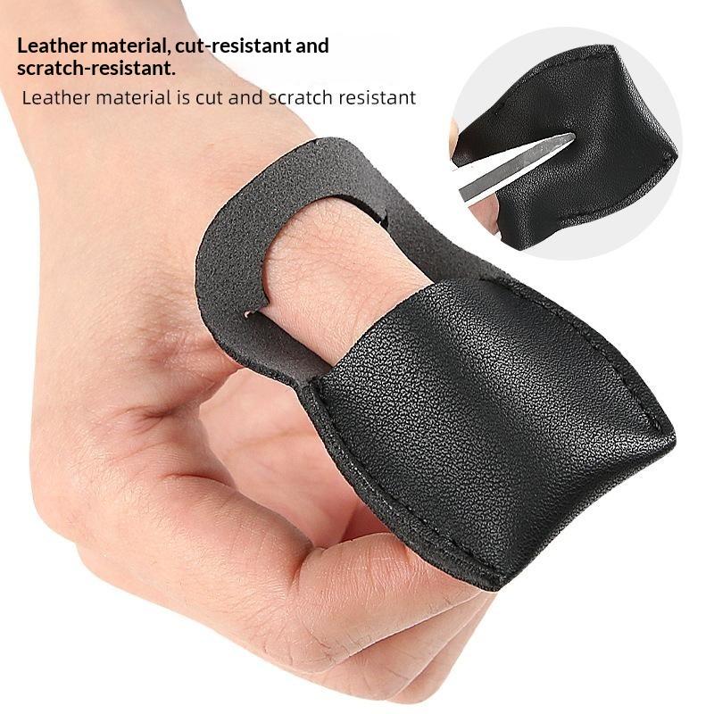 Genuine Leather Thumb Finger Guard For Wood Carving Handmade Whittling Accessories Tools