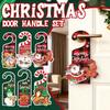 6Pcs Christmas Doorknob Hanger Decoration,Christmas Doorknob Ornament, Easy Install Easy To Use