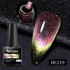 Mtssii 7ml Laser 9D Cat Eye Magnetic Gel Nail Polish Semi Permanent Nail Art Soak Off UV Gel Different Color At Different Angles
