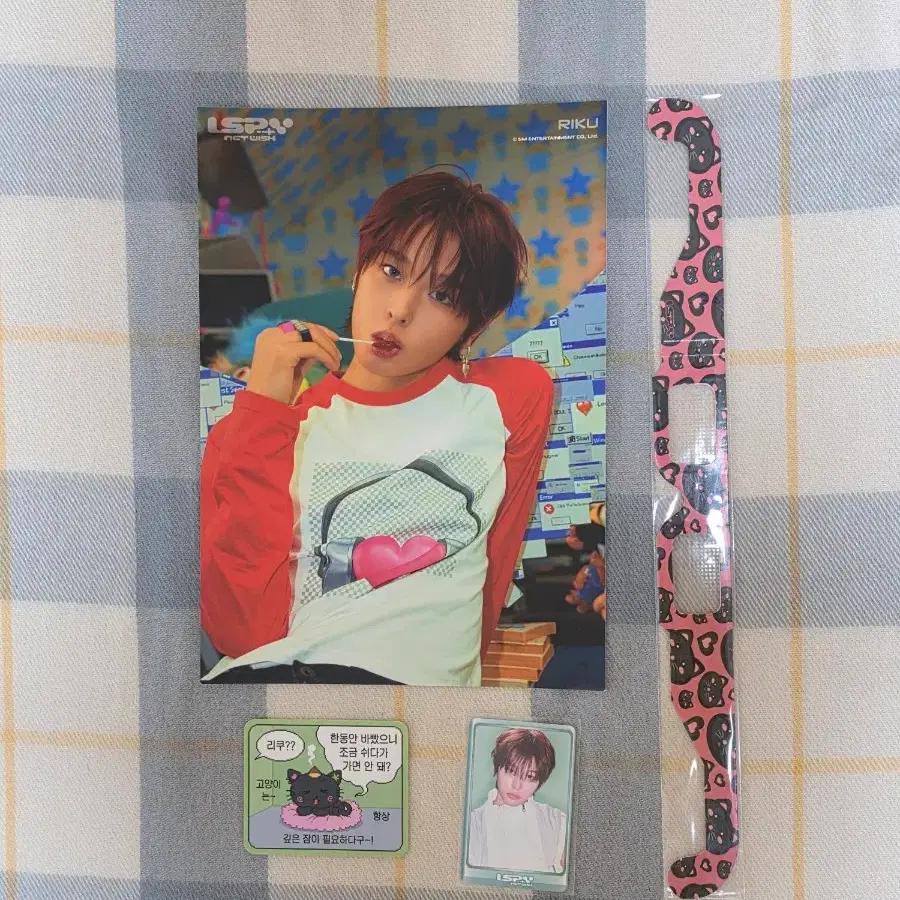 NCT Wish Ice Spy Pop-up Entry special gift Riku photocard Poster glasses sticker