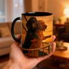 Koppel Teckel Liefde Keramische Mok Romantische Houding Worst Hond Koffiekop met Handvat voor Koppels en Hondenliefhebber Cadeau