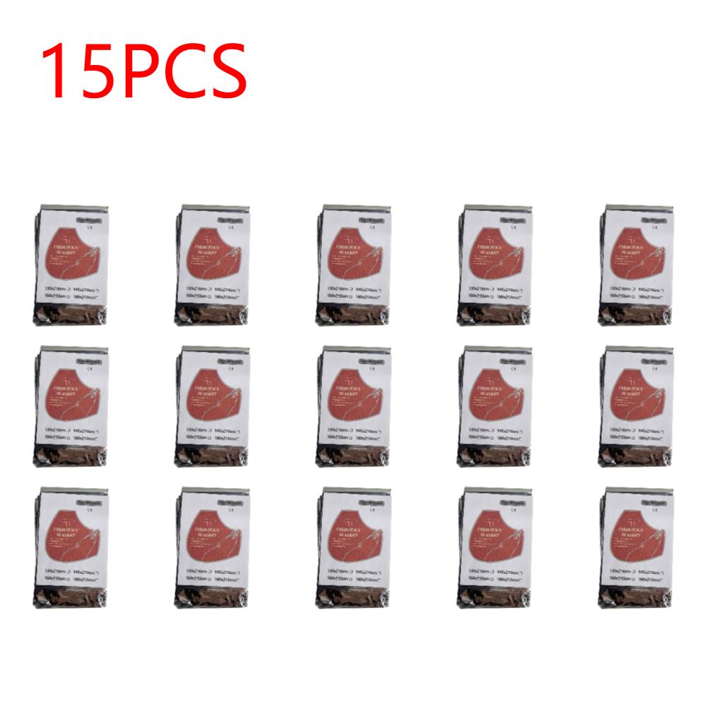 15Pcs 130x210cm Emergency Blanket Foil Mylar Thermal Blanket Keeps You Warm Emergency Thermal Blanket Emergency Supplies
