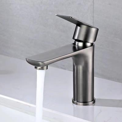 1pc 304 Stainless Steel Faucet Washbasin Basin Faucet Bathroom Wash Basin Faucet Household Wash Hot And Cold Faucet