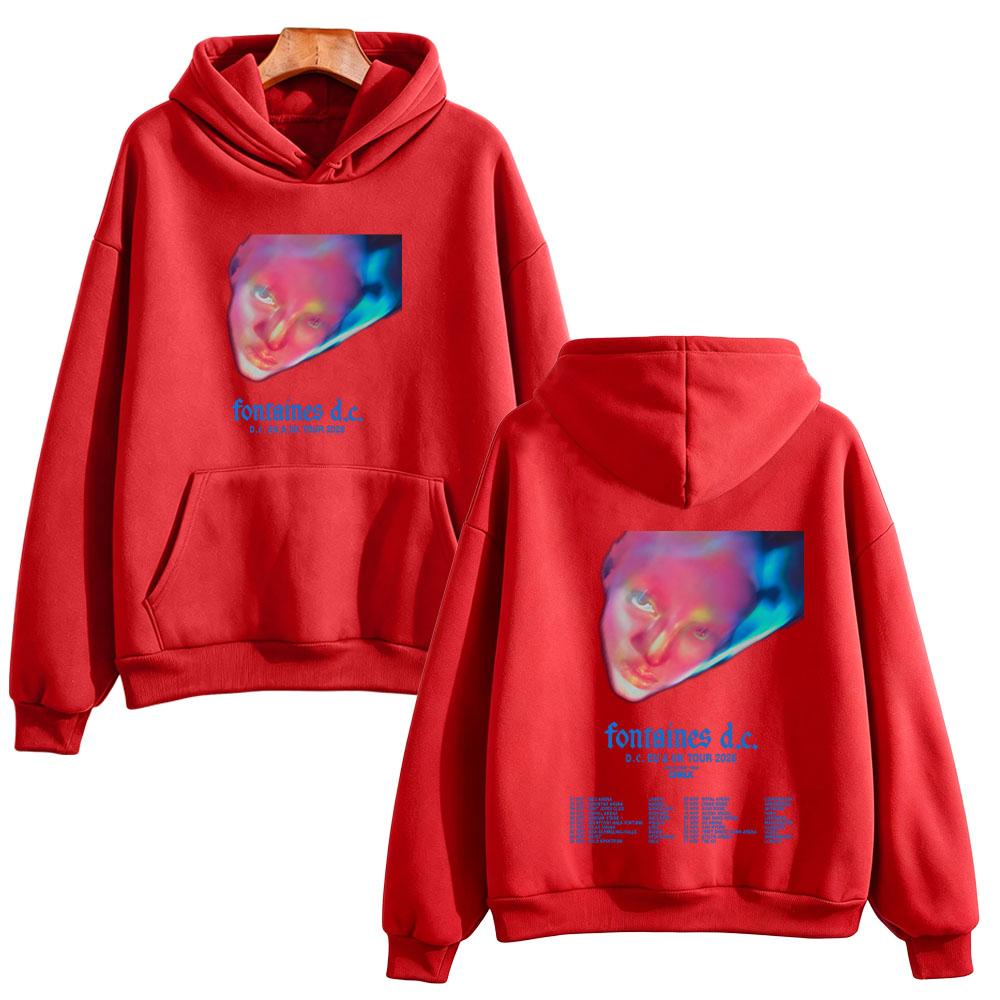 Fontaines D.C. Tour 2026 Hoodies Unisex with Hooded Long Sleeve Sweatshirt Rock Oversized Fan Streetwear Fashion Loose Pullovers