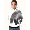 Cool Horse Girl Clothes Animals 3D Print Spring  Autumn Long Sleeve Hoodies Loose Lightweight Sweatshirt Comfortable Children's Clothing