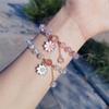 Sweet   Daisy Flower Bracelet Women Glass Beads Elastic Rope Bracelets Girl Party Wedding Jewelry Gifts