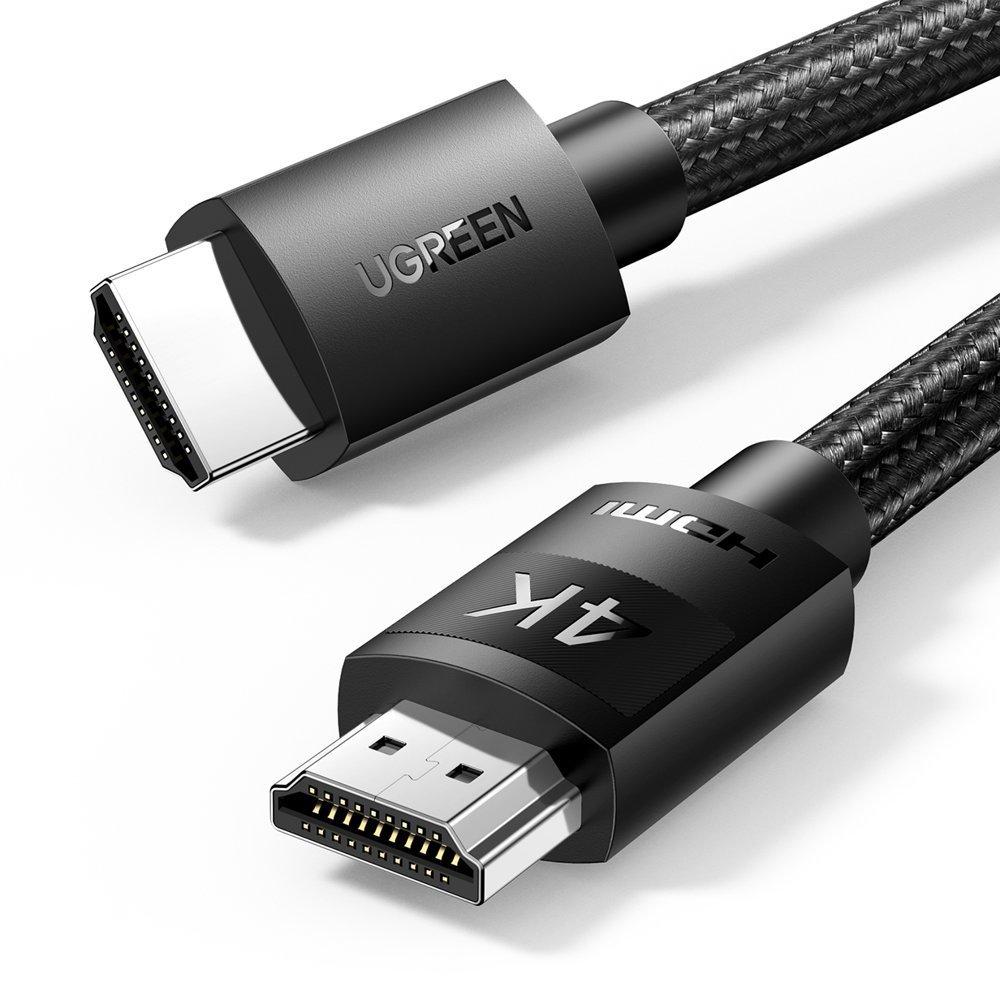 HDMI 20 4K audio video cable, durable, braided, 1m, black
