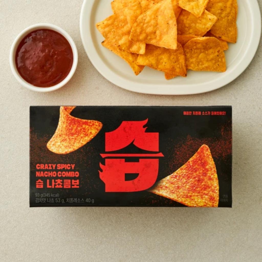 CJ Korean Nacho Chips 65g 93g 3 Flavors Bibigo Seaweed Dasida Beef Seasoning Crazy Spicy Kimchi Nacho K-Snack