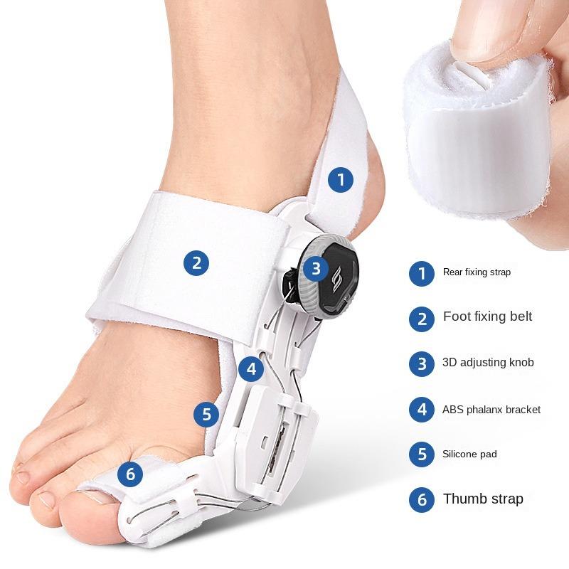 Korektor haluksów Unisex Stopa Paluch koślawy Ortezy Obrotowy Separator Palców Prostownik Regulowany Pedicure Palec Korektor Palców