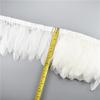 1Meters White Black Pheasant Feathers On Tape Ribbon Turkey Ostrich Fringe Feather Trim Goose Marabou Sewing Clothes DIY Plumes