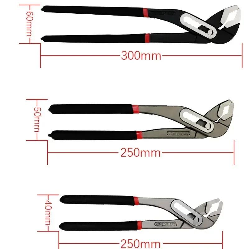 8"/10"/12" Heavy-Duty Quick Pipe Wrench - Chrome Vanadium Adjustable Jaw Clamp Pliers for Plumbing Repair Opening Kit