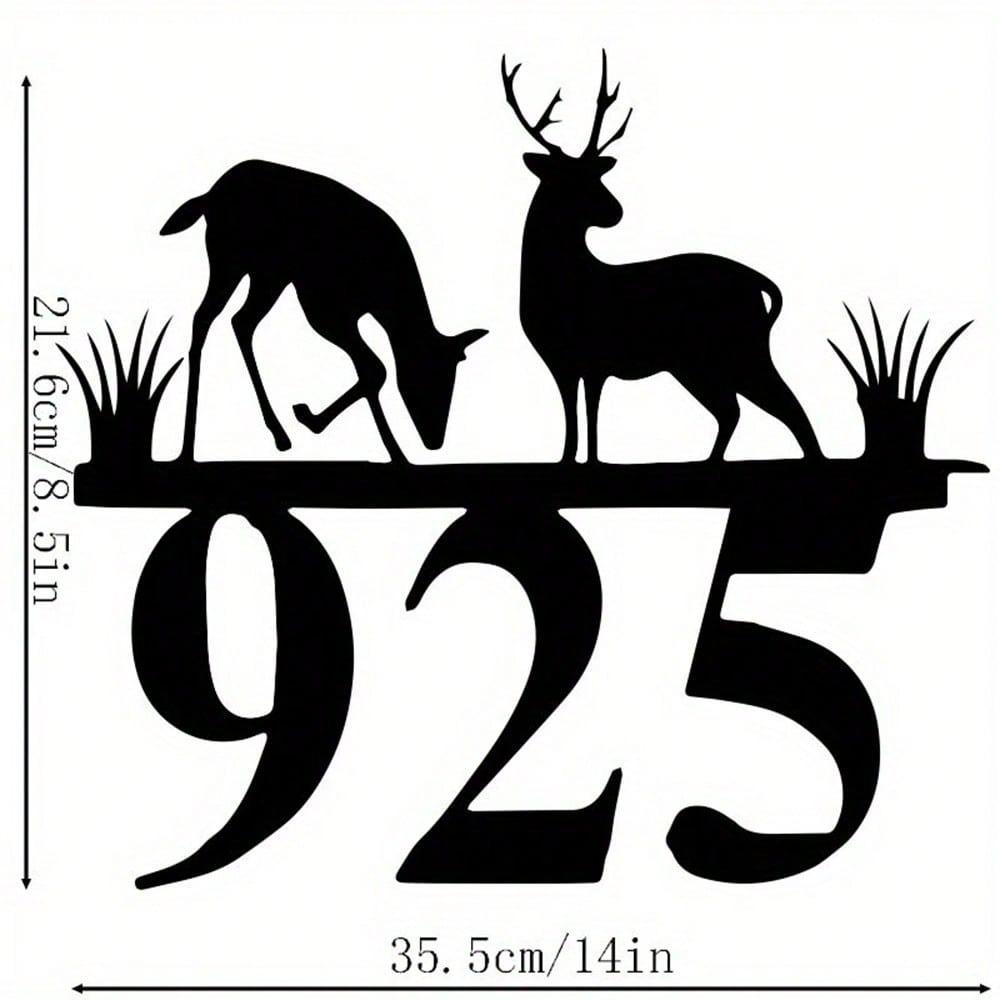 Custom Exterior Metal Address Sign for Home, Rustic House Number Plaque, Unique Garden Decor