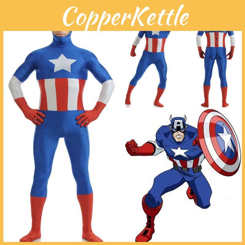 Stunning Avengers Superhero Captain Costume With Exquisite Workmanship For Adults