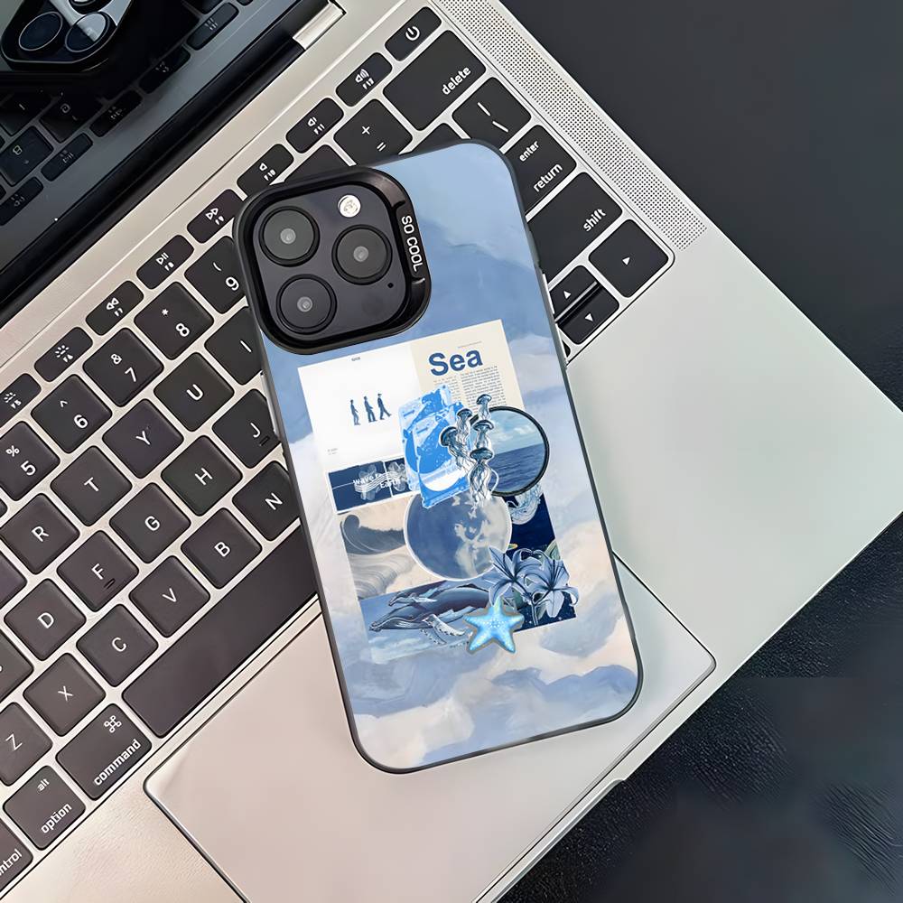 Wave To Earth Summer Flows Phone Case For iPhone 17,16,15,14,13,12,11,Pro,Max,Plus,Black Matte Shockproof Cover