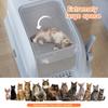KEMORELA Enclosed Stainless Steel Cat Litter Box with Lid and Scoop, High-Sided Metal Kitty Leak-Proof Tray for Small Big Cats