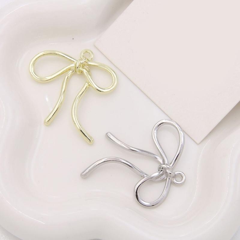Unique Bowknot Shaped Metal Decorations Jewelry Making Part Earring Pendant Bracelet Necklace Pendant for Jewelry Making