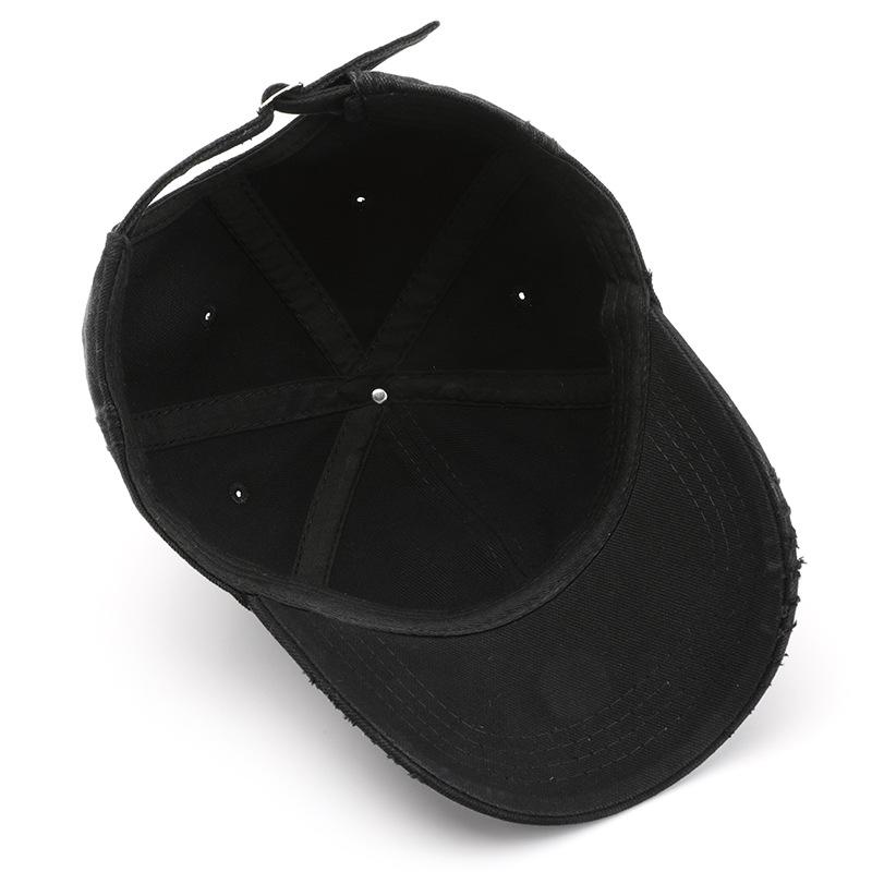 Hat Spring and Autumn Women's Retro Washed Solid Color Light Board Baseball Cap Outdoor Sports Travel Sunscreen Shade Cap