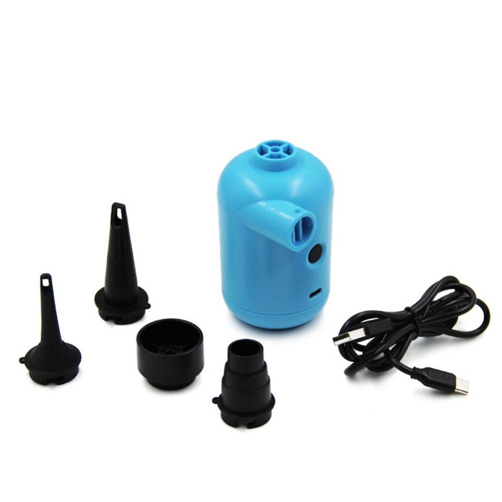 DC 5V Air Inflatable Pump with 4 Connectors Mini Air Pump Electric Air Pump Swimming Ring