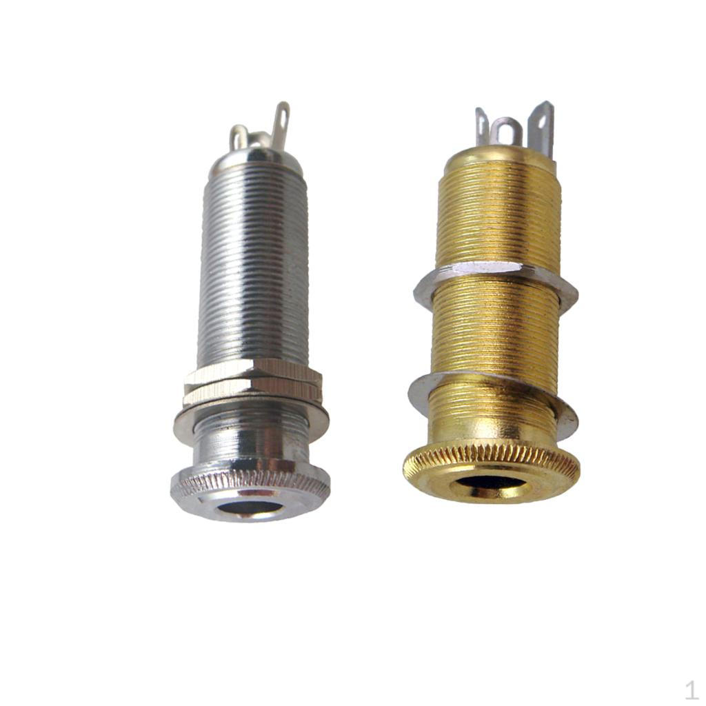 

2 шт., Звукосниматель для бас-гитары, Резьбовой бочкообразный разъем, Входной выходной разъем, Разъем