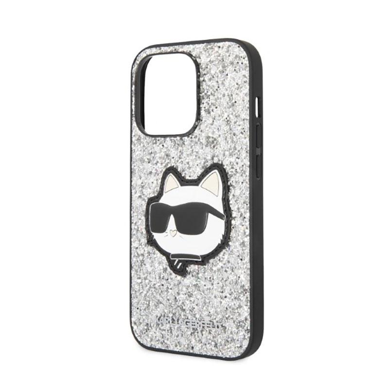 Karl Lagerfeld Nft Glitter Choupette Patch - Etui Iphone 14 Pro Max (Srebrny)